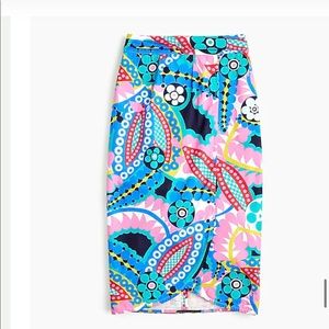 J.Crew NWT Ratti Kaleidoscope Pencil skirt size 00